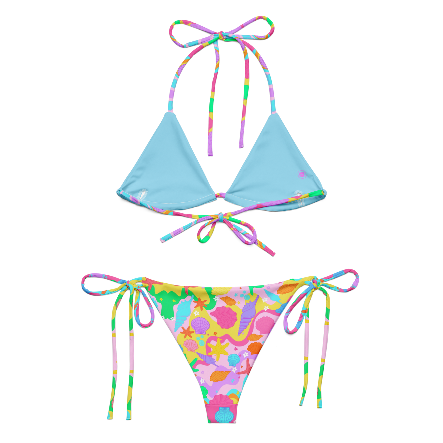 Rainbow Reef Triangle Bikini Set