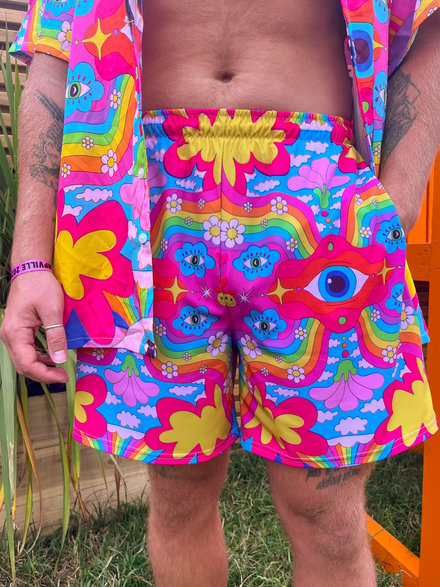Cosmic Gaze Sport Shorts