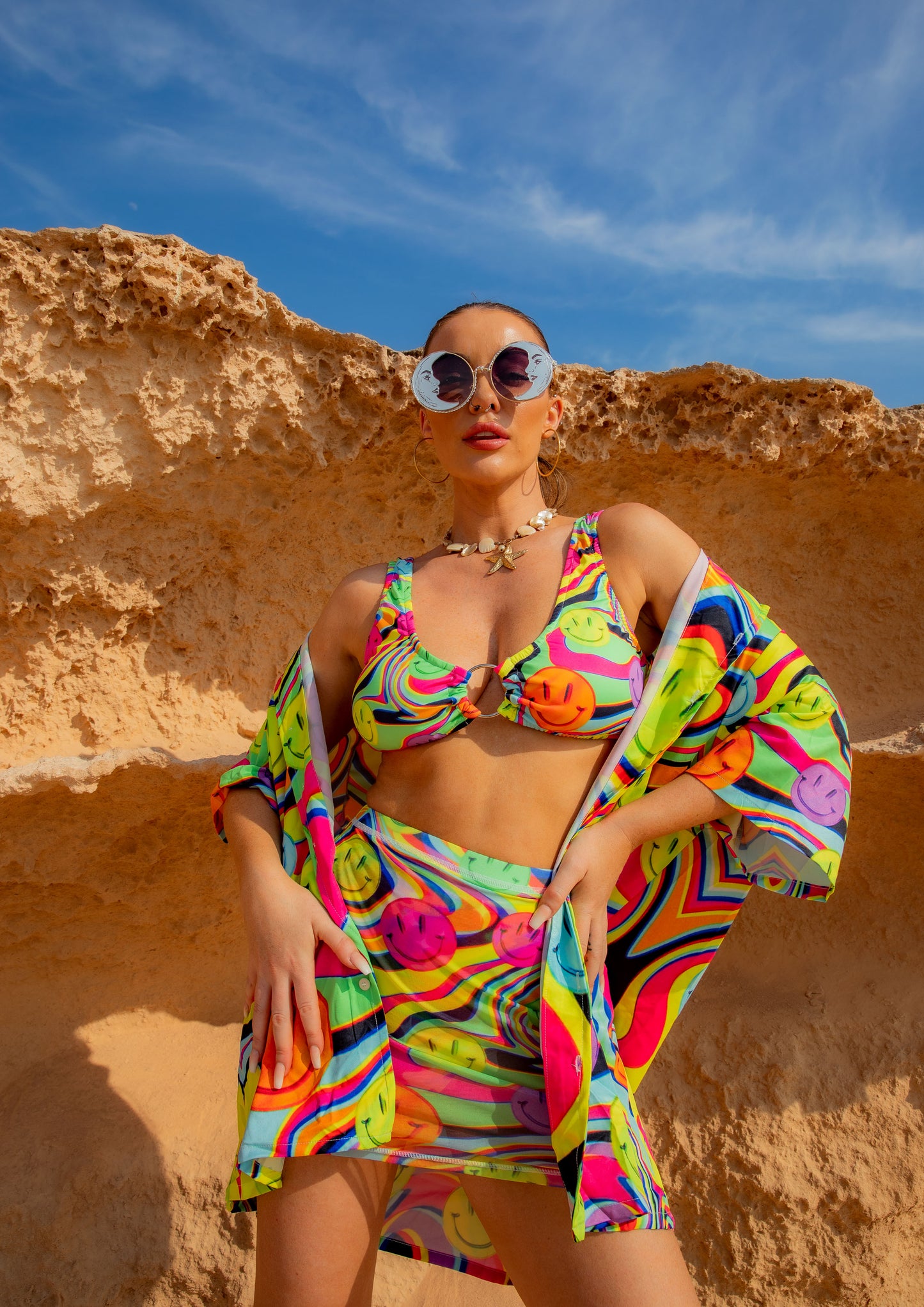 Trippy Drip O-Ring Bikini Top