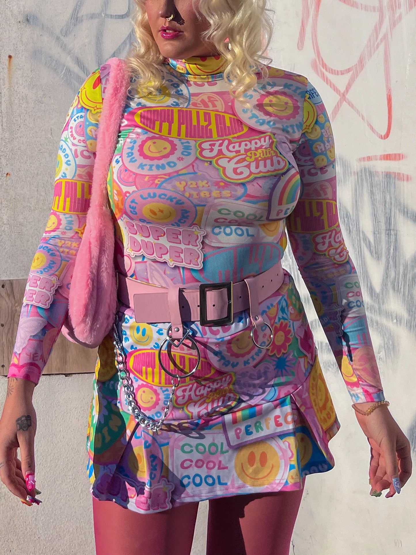 Positive Vibes Pleated Skort