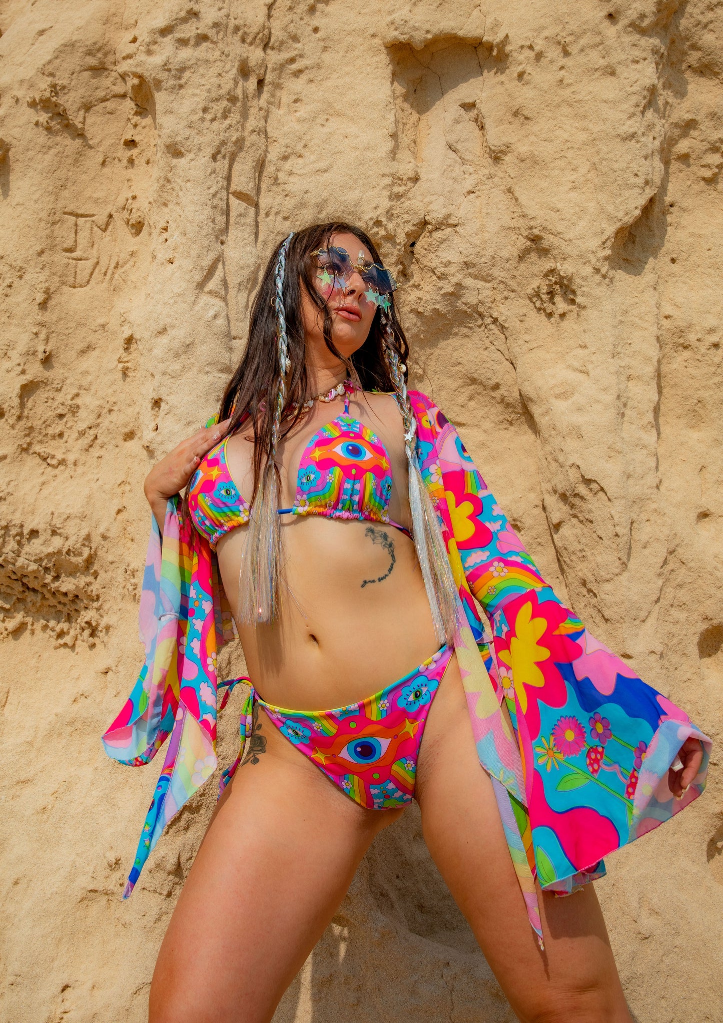 Cosmic Gaze Triangle Bikini Set