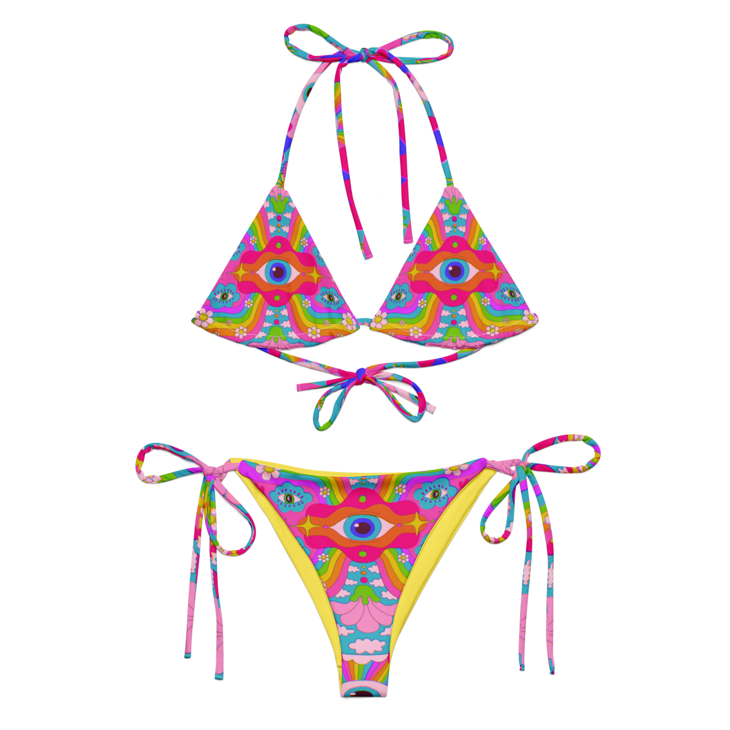 Cosmic Gaze Triangle Bikini Set