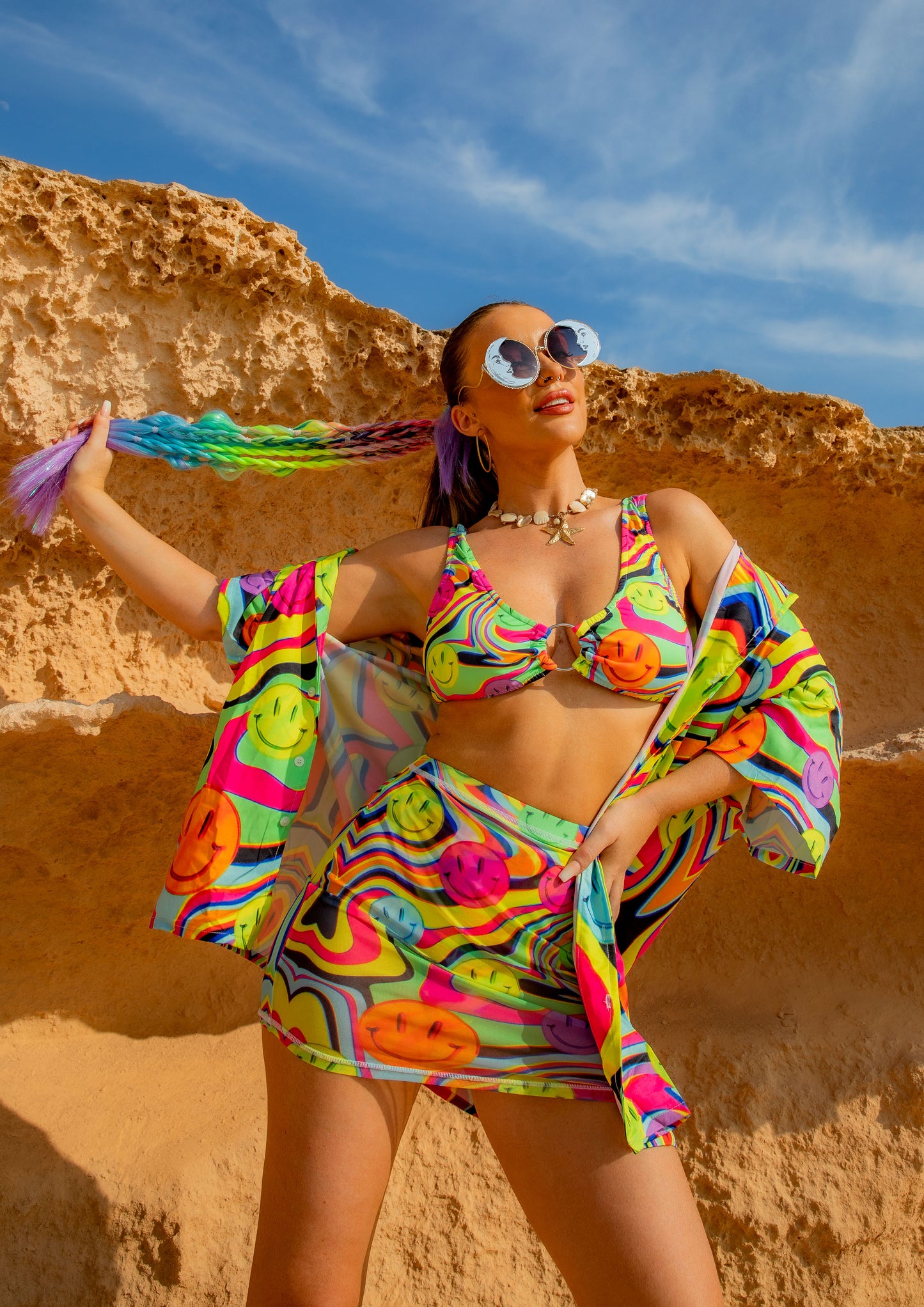 Trippy Drip O-Ring Bikini Top