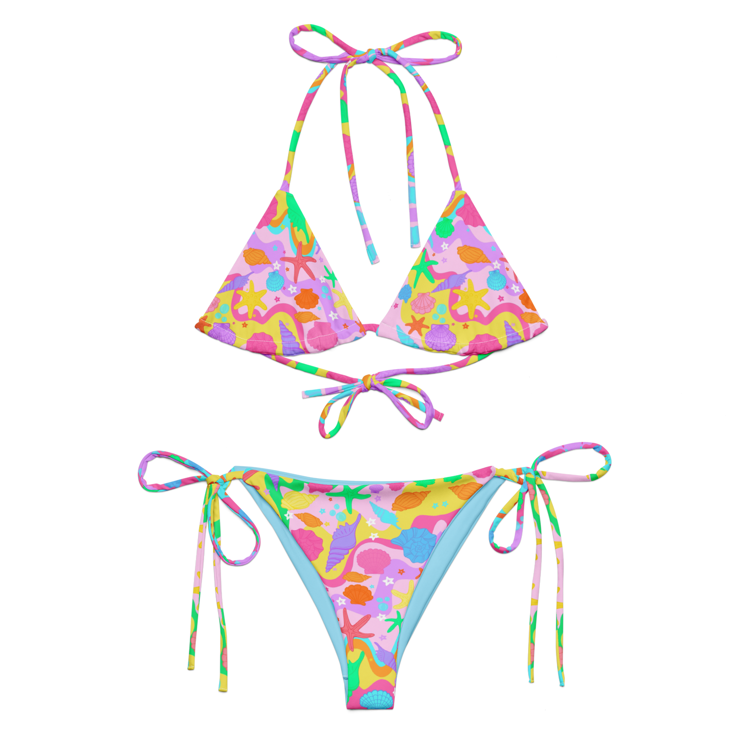 Rainbow Reef Triangle Bikini Set