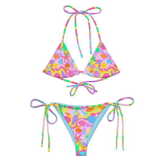 Rainbow Reef Triangle Bikini Set