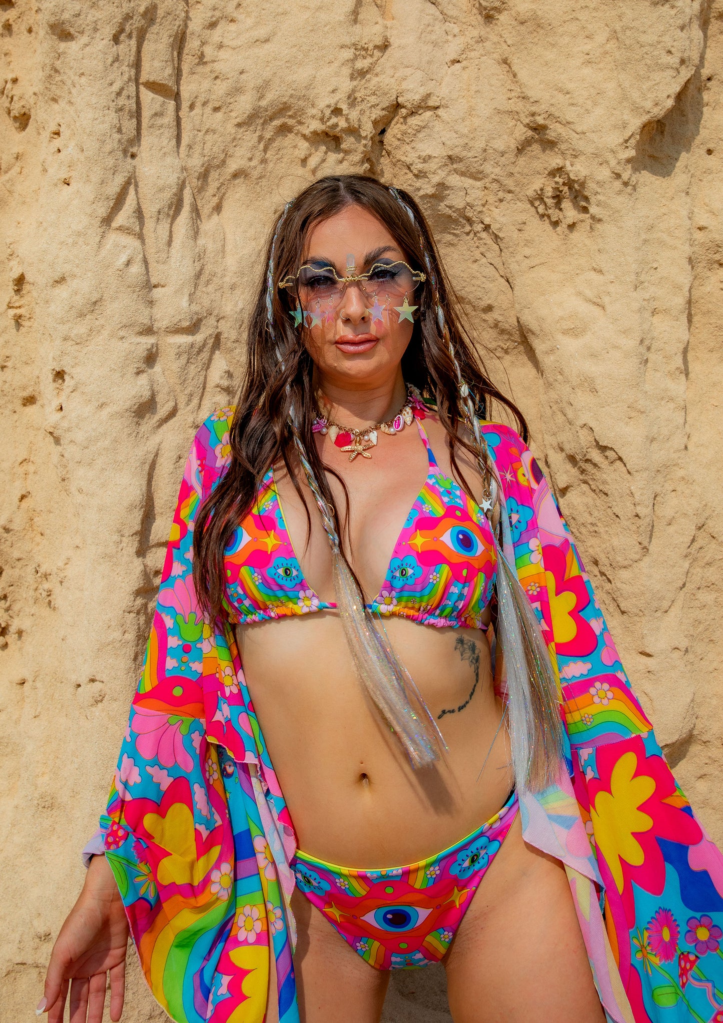 Cosmic Gaze Triangle Bikini Set