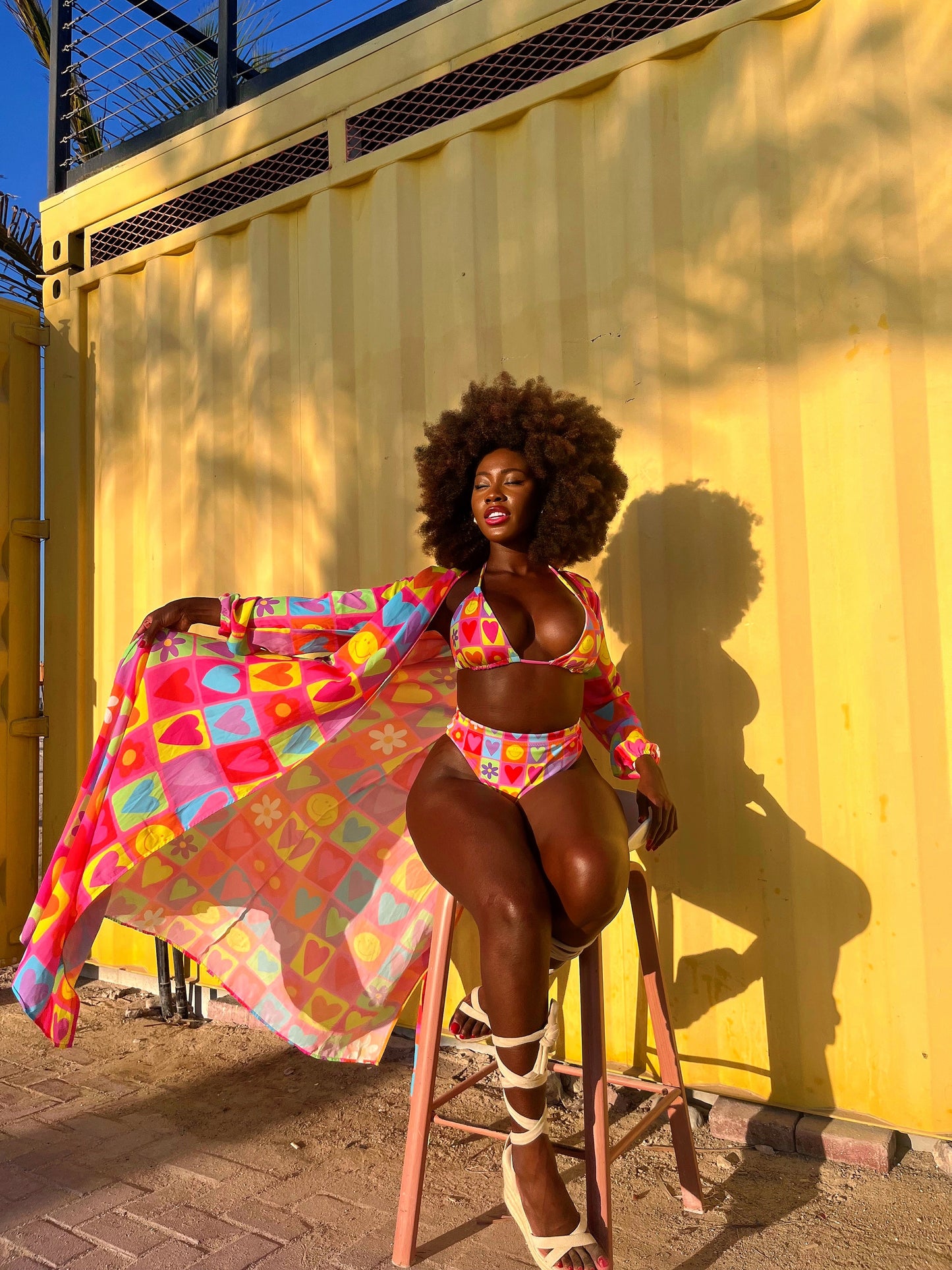 Happy Daze Maxi Chiffon Kimono Style Jacket