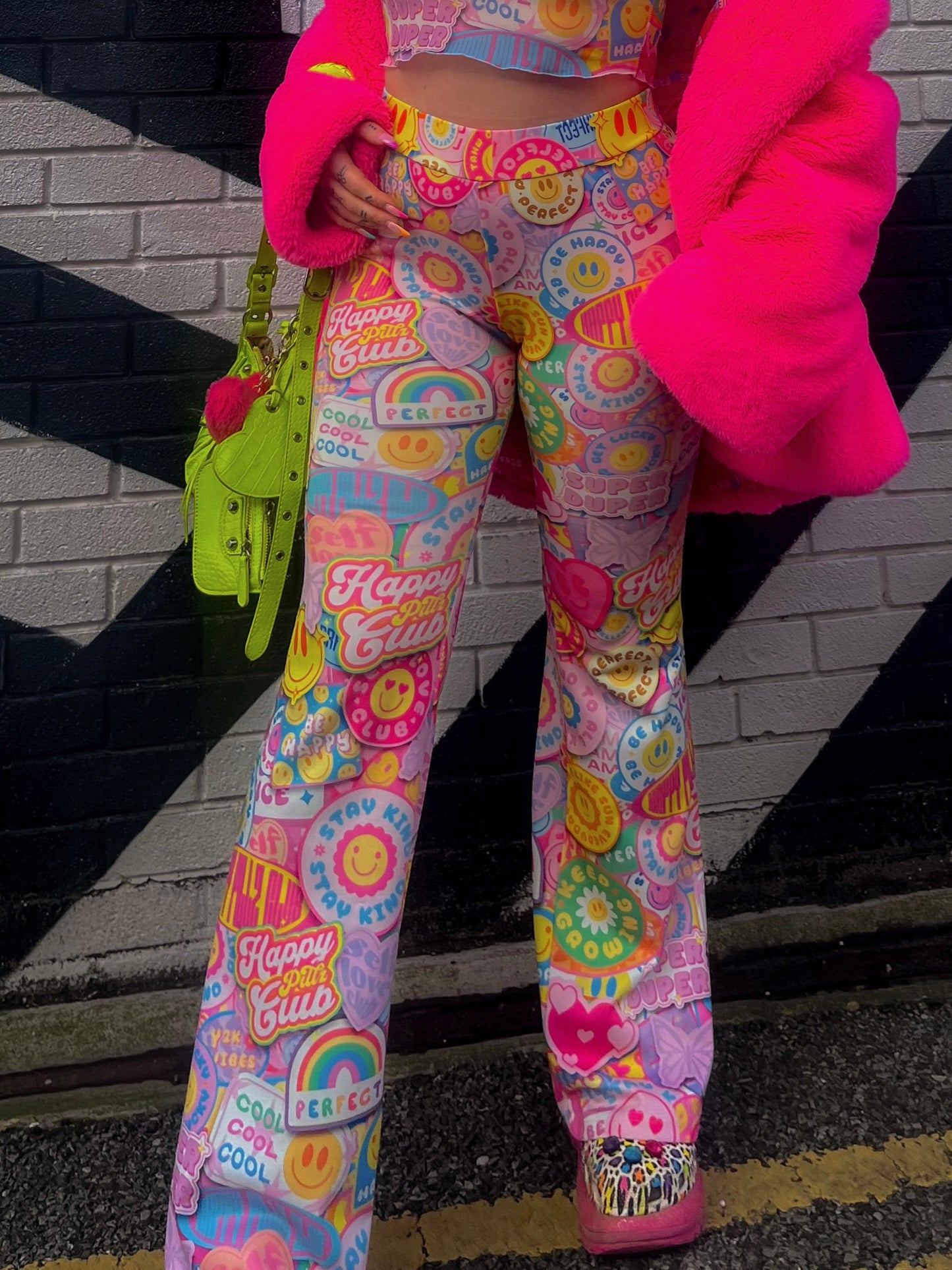 Positive Vibes Bell Bottom Flares