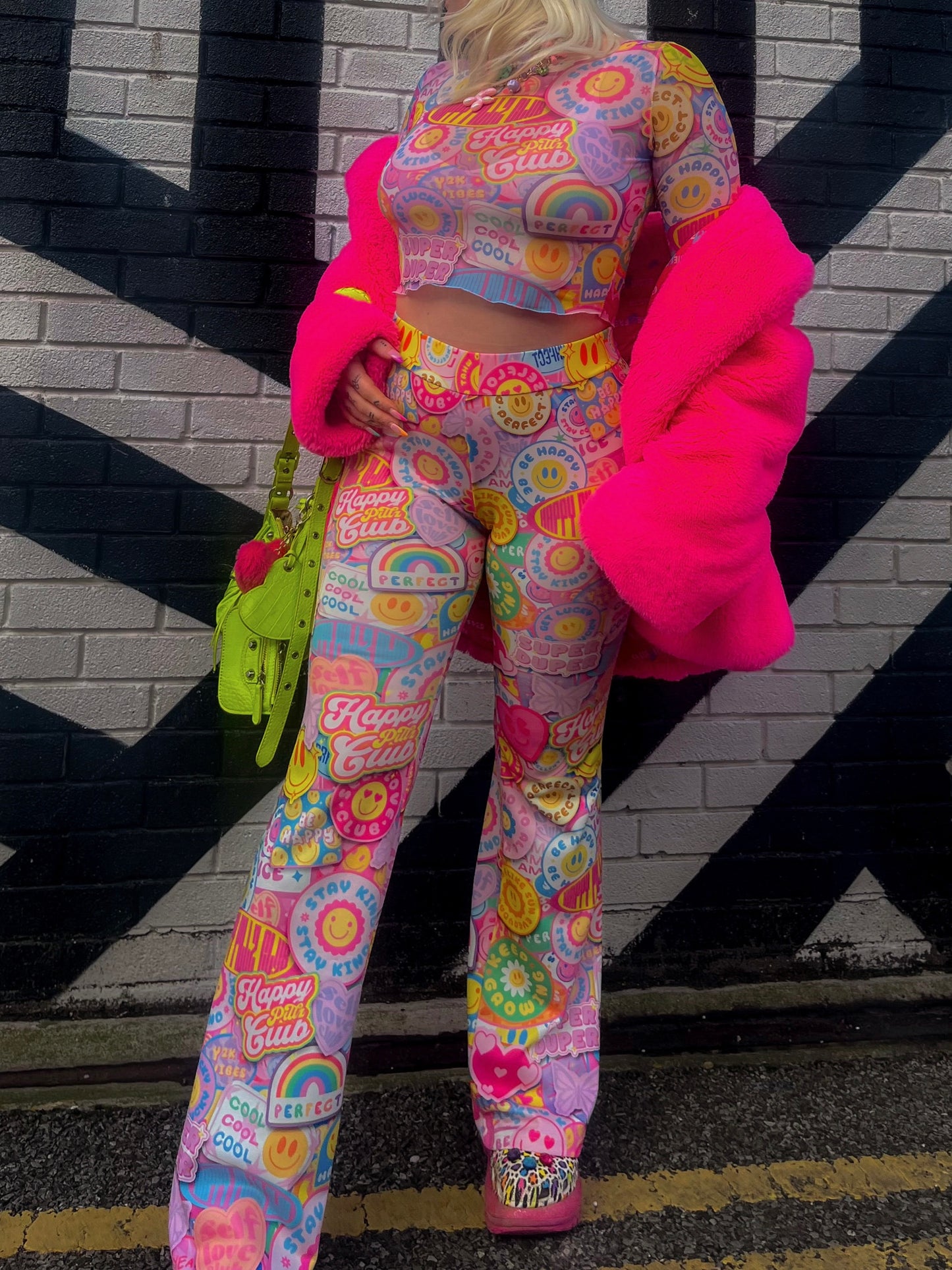 Positive Vibes Bell Bottom Flares