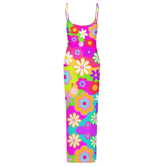 Disco Daisy Mesh Midi Dress