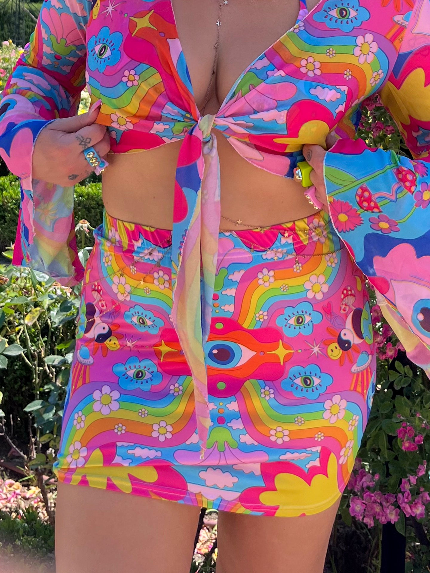 Cosmic Gaze Mini Skirt