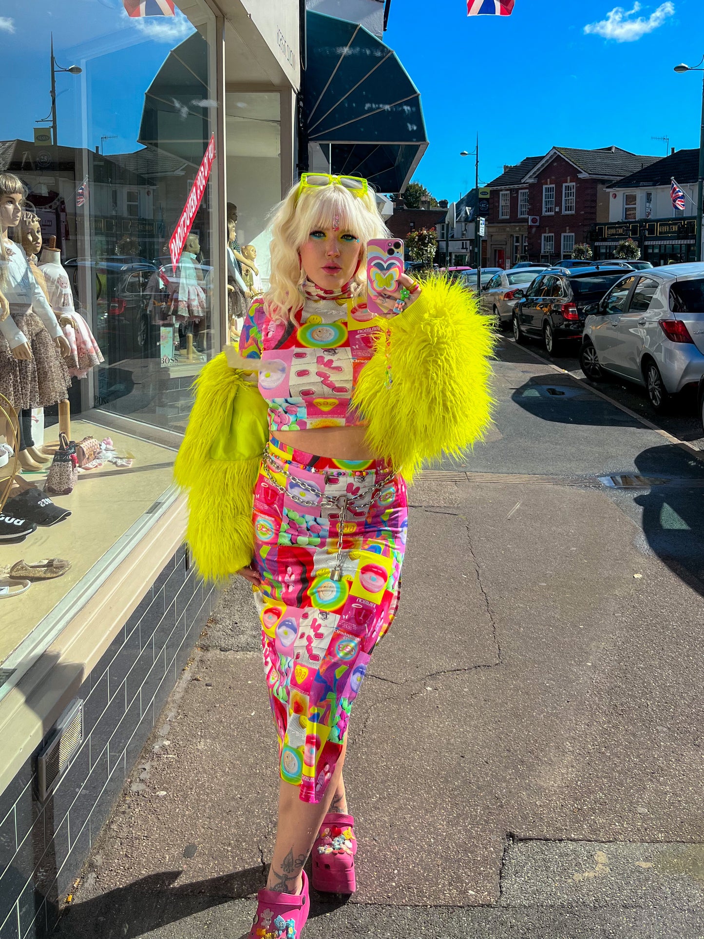 Sour Candy Midi Skirt